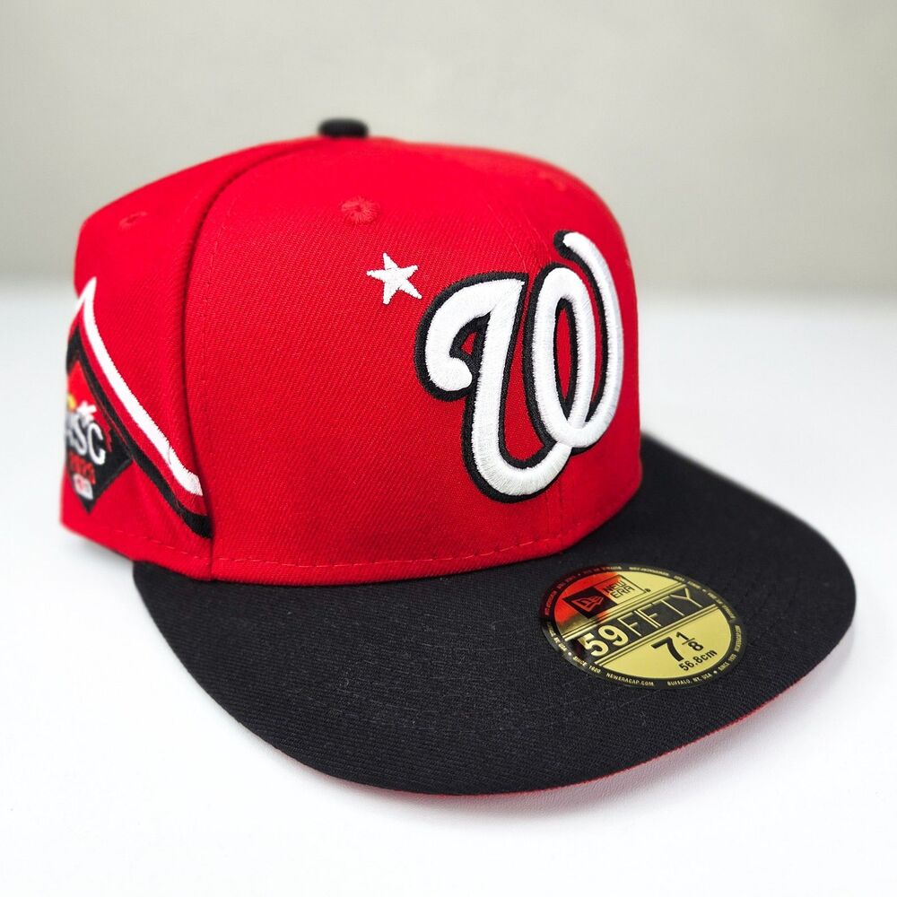 New Era 59FIFTY Washington Nationals 2023 All-Star Game Hat Red Black 7 1/8 NWT